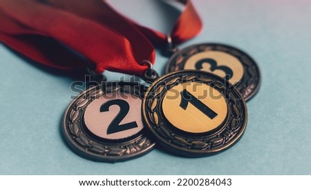 Arrangement of different olympics medals