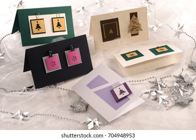 Arrangement Of New Year's Cards On The Table