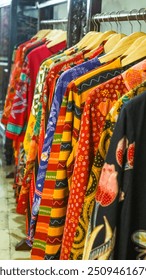  Array of Batik clothes are displayed in the Batik Fashion Gallery.