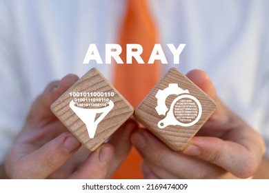 Array Big Data Analytics Concept. Filtering and sorting datum algorithms. Processing of data arrays. Information matrix.