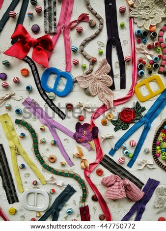 Array of mercery products decorating a wall