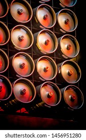 Array of metal beer barrels  in Palermo, Buenos Aires.