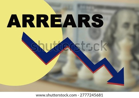 arrears is decreasing, the arrow is pointing to the bottom