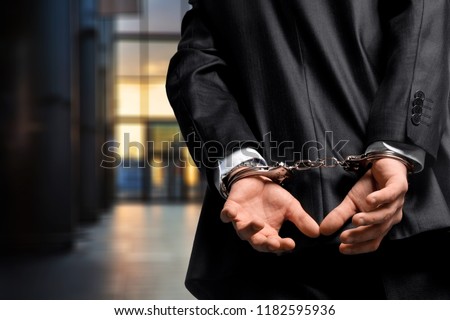 Arrest bound bracelet bribe bribery business businessman