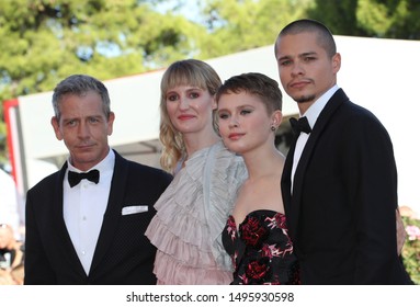 Arrivals At The 76th Venice Film Festival  At The Lido In Venice, On September 4, 2019. (L-R) Ben Mendelsohn, Shannon Murphy, Eliza Scanlen And Toby Wallace Red Carpet Of 