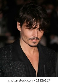 Arrivals at the European Premiere of 'Sweeney Todd' at the Odeon Leicester Square on January 10, 2008 in London, England. Johnny Depp
