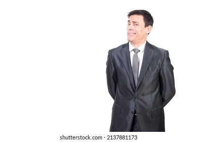 Arrogant Man In Elegant Suit In Studio