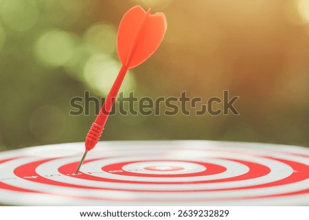 arrow dart missing center target, business lost goal or aim objective fail concept