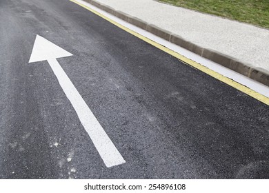 Arrow Direction On Highway Detailed Information Stock Photo 254896108 ...