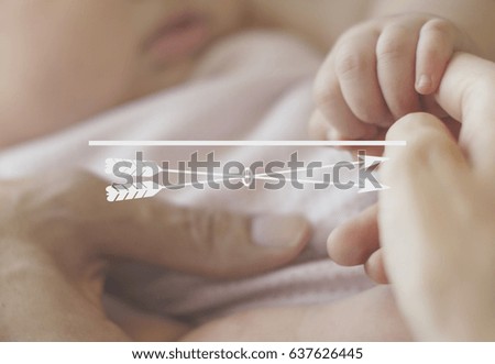 Similar – Baby sleeping on a blanket