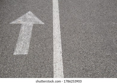 Arrow Line White Paint On Small Stock Photo 1786253903 | Shutterstock