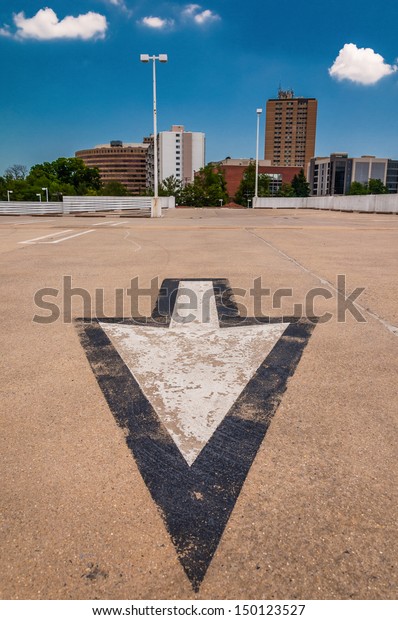 Arrow Parking View Highrises Parking Garage Stock Photo Edit Now