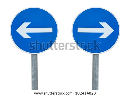Arrow sign pointing in different direction