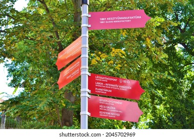 Arrows indicating directions in a park