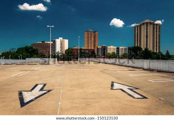 Arrows Parking View Highrises Parking Garage Stock Photo Edit Now