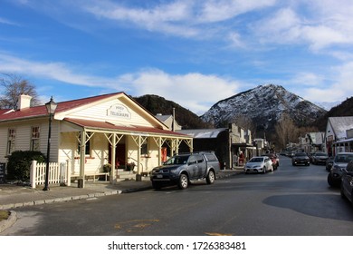 Arrowtown / New Zealand - June 22 2015: Historic Gold Mining Town In The Snow / Winter. Located In Central Otago Region Of The South Island Of New Zealand