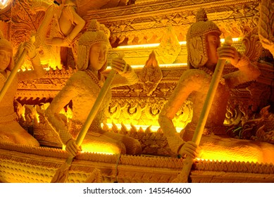 The Art Of Carved Candles, Thai Candle Festival Of Buddha (The Buddhist Lent Day) In Nakhon Ratchasima Province, Thailand.