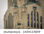 Art Deco detail at the top of a Columbus, Ohio skyscraper