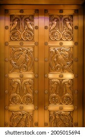 Art Deco Metal Elevator Door, NYC, NY