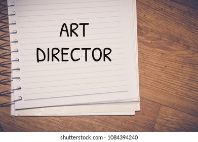 Art Director Word Uploaded On White Paper