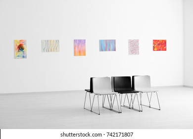 Art Gallery With Beautiful Paintings