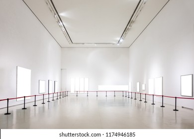 Art Gallery Museum Blank Frame Exhibition White Clipping Path Is