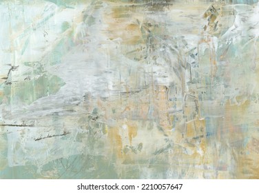Art modern oil and acrylic smear blot canvas painting wall. Abstract texture beige color stain brushstroke texture background.
