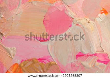 Art modern oil and acrylic smear blot canvas painting wall. Abstract texture color stain brushstroke texture background.