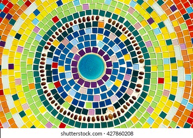 art mosaic glass on the wall seamless background tiles colorful texture stained