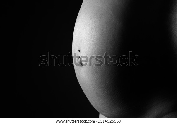 Black And White Nudes Pregnant - Art Nude Naked Pregnant Woman On Stock Photo (Edit Now ...