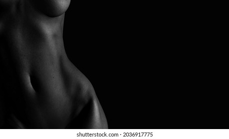 Art nude picture of naked woman in the studio
