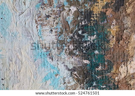 Art painting detailed texture close-up with vivid colorful colors and brush strokes and palette knife strokes
