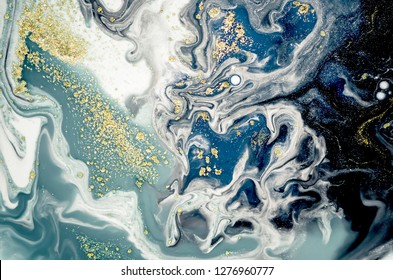 Art, painting- Natural gray color: metallic, silver, steel, iron. Trendy artwork. Swirls of marble and the ripples of agate. Natural pattern, mixed paints, luxurious beauty.  