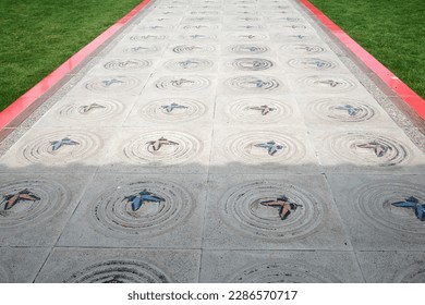 art pattern tile floor
