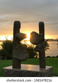 Art And Sunset At Carillon Point