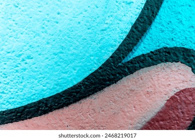 Art under ground. Beautiful street art graffiti background. The brick wall is decorated with abstract drawings house paint. Modern style urban culture of street youth. Abstract picture on wall - Powered by Shutterstock