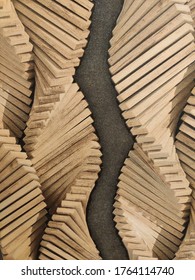 Art work with wood,DNA double helix