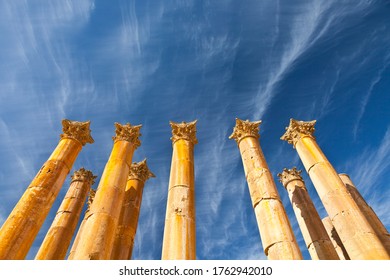 Artemis Or Diana Temple In Jerash Greco-Roman City Or Pompeii Of The East In Northern Jordan, The Middle East, Asia