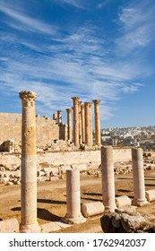 Artemis Or Diana Temple In Jerash Greco-Roman City Or Pompeii Of The East In Northern Jordan, The Middle East, Asia