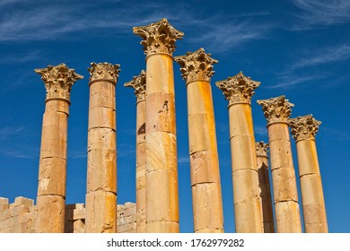 Artemis Or Diana Temple In Jerash Greco-Roman City Or Pompeii Of The East In Northern Jordan, The Middle East, Asia