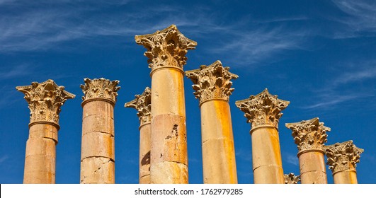 Artemis Or Diana Temple In Jerash Greco-Roman City Or Pompeii Of The East In Northern Jordan, The Middle East, Asia