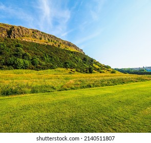 Arthur's Seat In Holyrood Park In Edinburgh, UK HDR