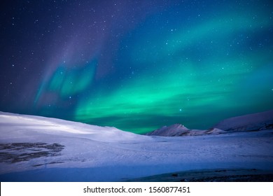 Artic Aurora Borealis Night Sky