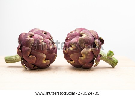 Similar – Image, Stock Photo Artichokes in a market