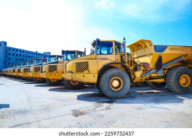 Articulated Dump Trucks or ADT that is used for mining or construction industry - Shutterstock ID 2259732437