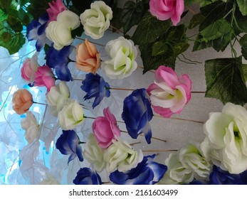 Artificial Flower And Leaves For Wedding Party Decoration Tent Interior