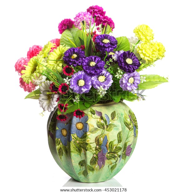 Artificial Flowers Vase Fake Flowers Faked Stock Photo Edit Now