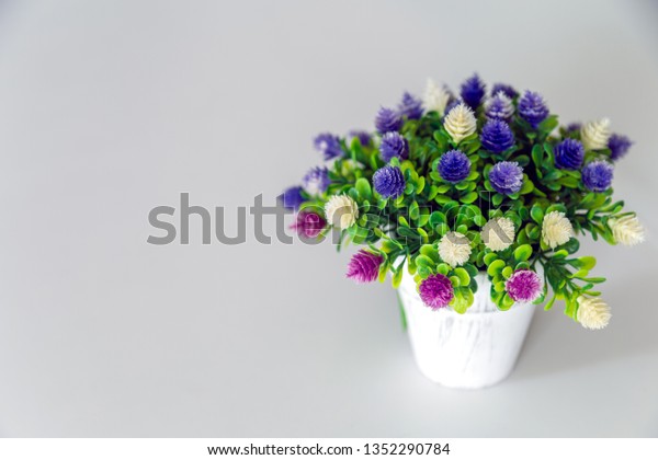 Artificial Globe Amaranth Flower Vase On Stock Photo Edit Now