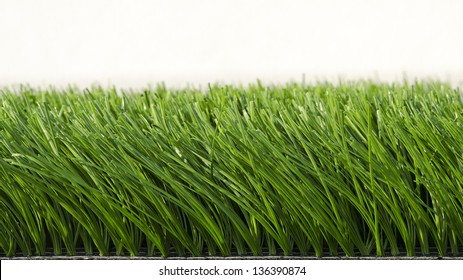 Artificial grass on a white background