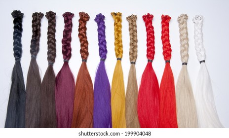 Artificial Hair Used For Production Of Wigs And Extensions